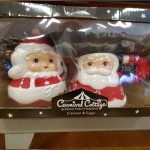 Santa & Mrs Clause Sugar and Creamer Set